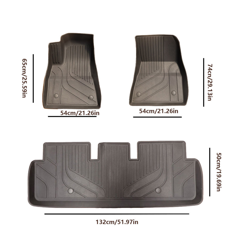 Mats For 2023 Tesla Model 3 Highland, TPE All Weather Floor Liners,