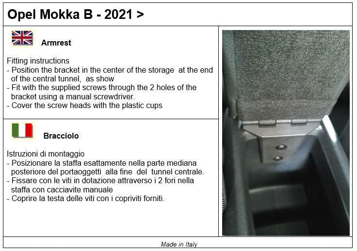 Armrest for Opel Mokka (from 2021)